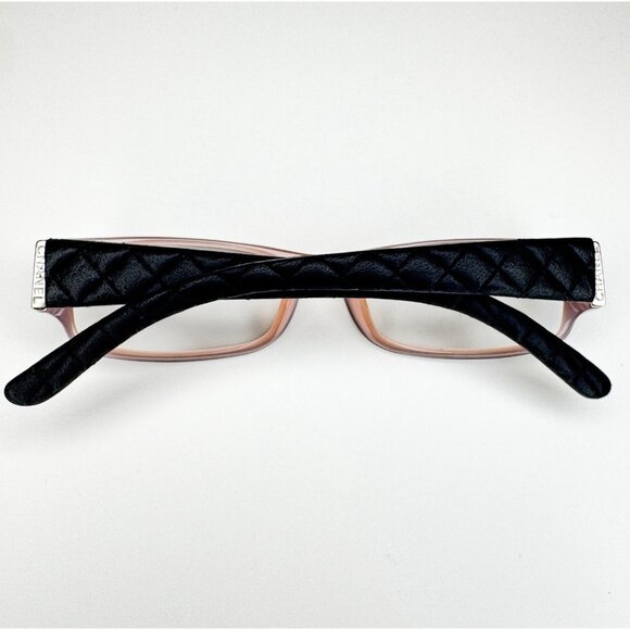 Chanel Reading Glasses Quilted Black Leather Frames Stitched W Case - Picture 10 of 12